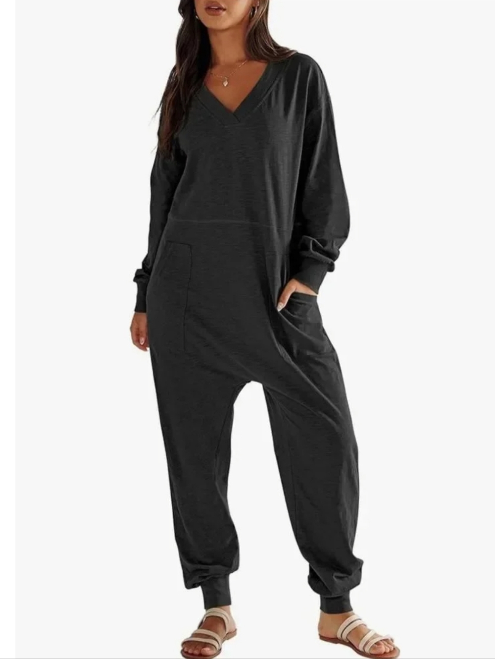 Boutique Black Jumper Jumpsuit Medium
